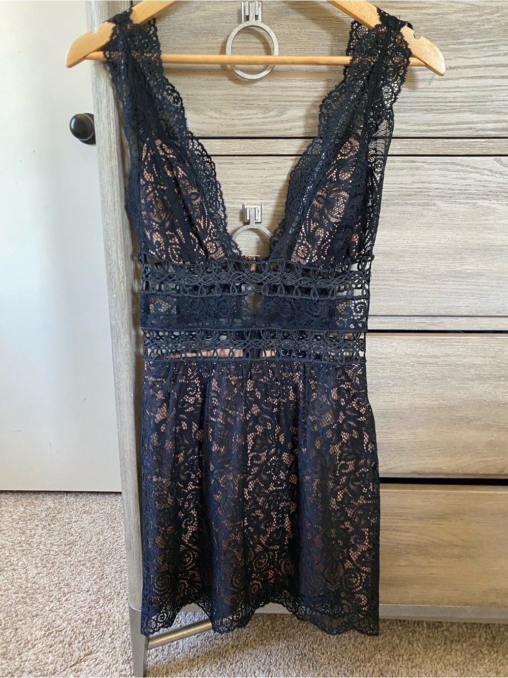 For Love & Lemons Mon Cheri Mini Dress -S